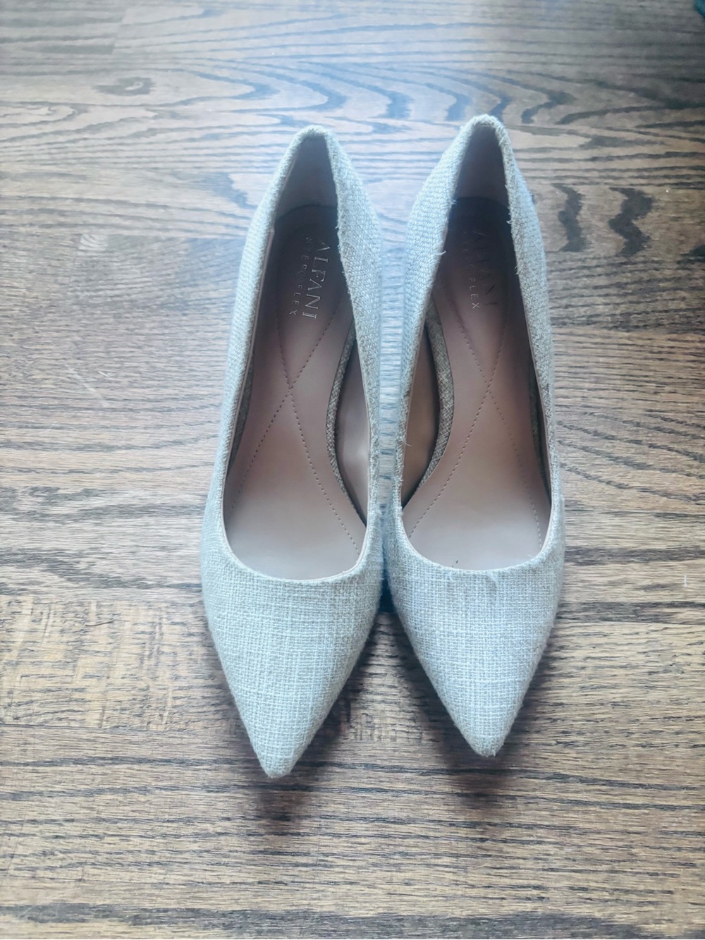 Alfani Jensonn Women's Step N' Flex Linen Block Heel Pumps